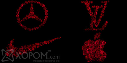 Гал улаан сарнайгаар дүрслэгдсэн нэр хүндтэй брэндүүдийн лого [9 фото]